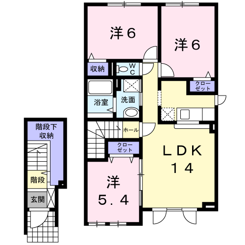パラッツオ・エテルノＤ２０２間取図