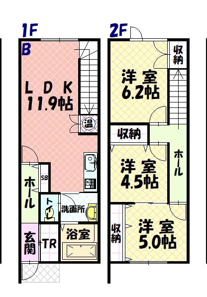 アセンブルⅠ１Ｂ間取図