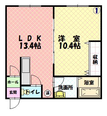 レジデンスほの香１０１間取図