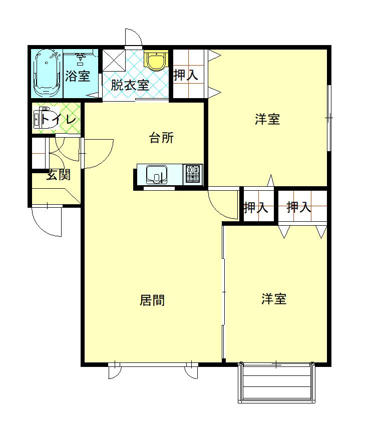 フロンテージA101間取図
