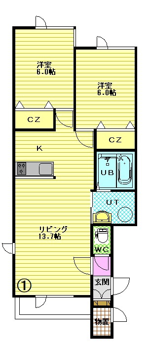 Ｋ’Ｓ（ケイズ）１０１間取図