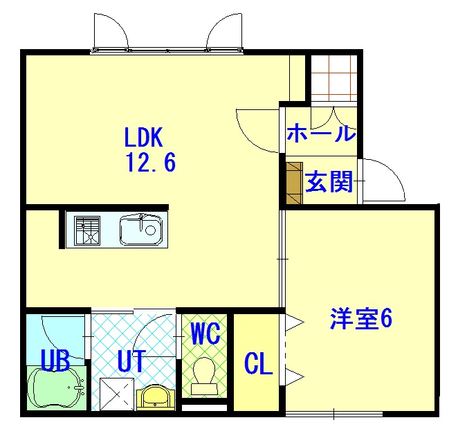 アーバンコート２０３間取図