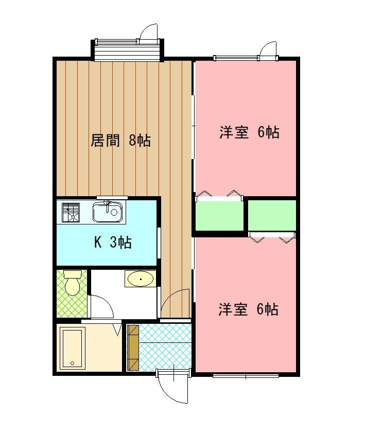 ドリームハイツひかり202間取図