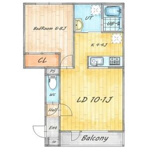 アルグレース北彩都202間取図