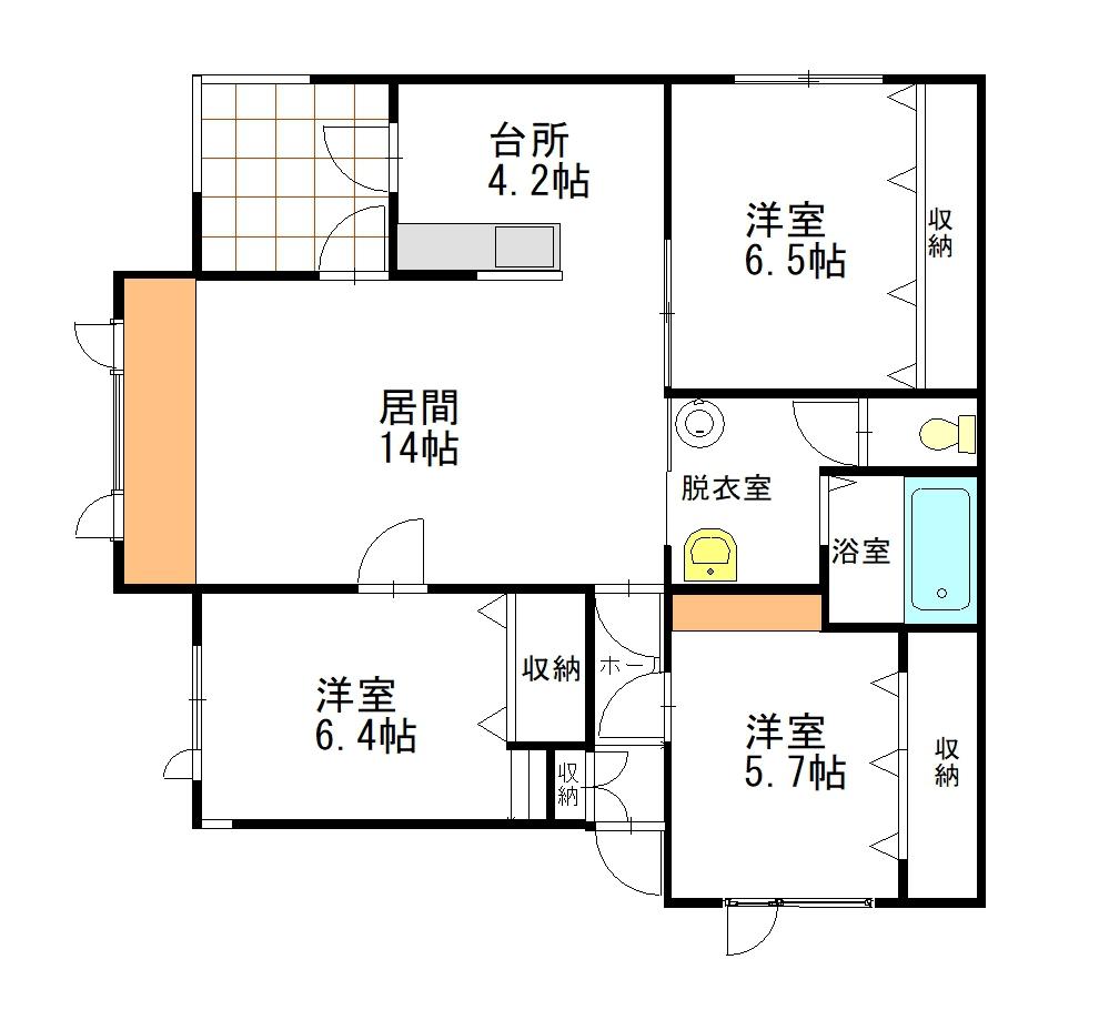 ７・４ＯＺＥＫＩ１Ｆ間取図
