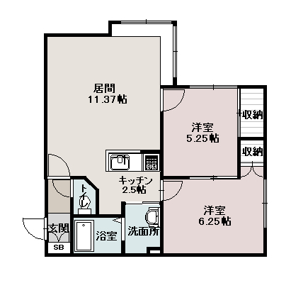 ヴィクトワールⅡ２０２間取図