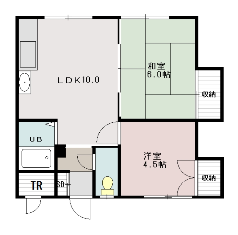 はせ川マンションC-2間取図