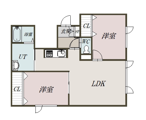 グランピアｋａｇｕｒａ６．１０１０１間取図