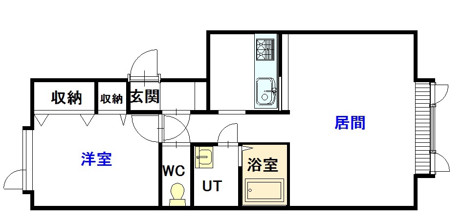 ヴィエナＤ１１１間取図