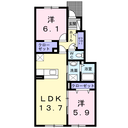 カンポ ベルデ104間取図