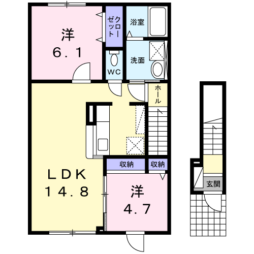 アリ・ビラⅢ201間取図