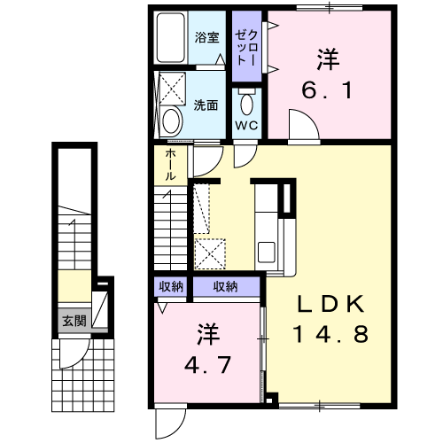 アリ・ビラⅢ204間取図