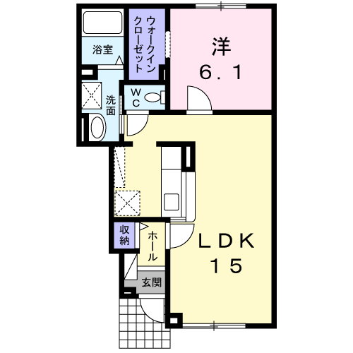 アリ・ビラⅢ104間取図