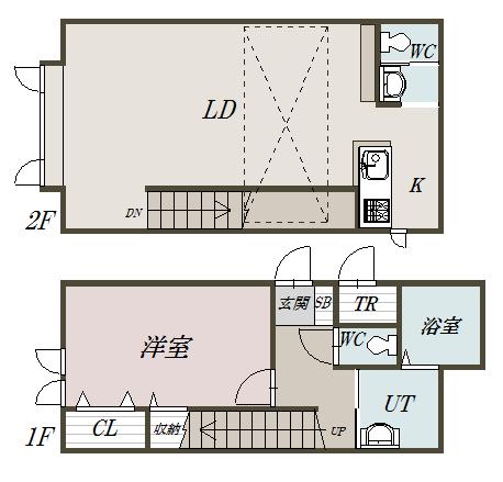 クレオ７１９１０５間取図