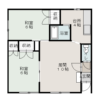 カインドハイツ102間取図