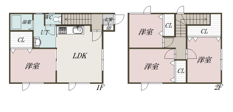 神楽２－９貸家Ｂｚｚｚ間取図