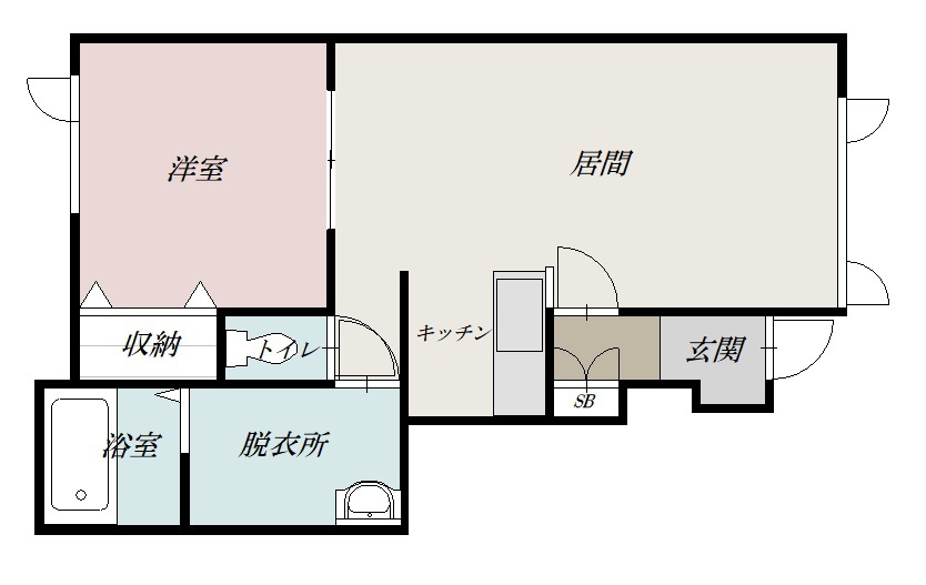 オアシスⅡ102間取図