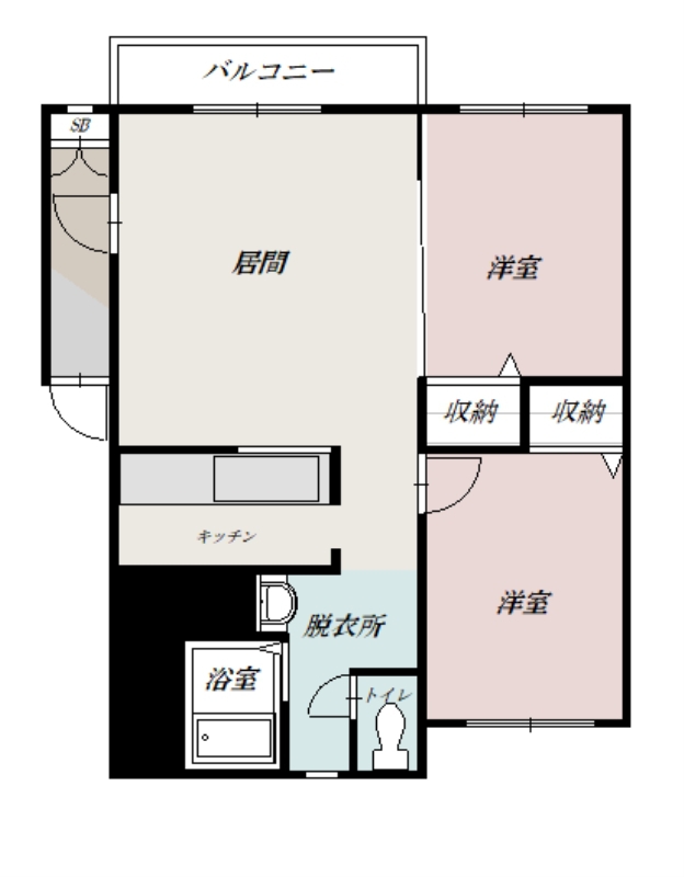 Ｅ２１みどり野202間取図