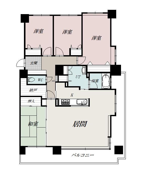 ロジェ常磐の杜６０５間取図