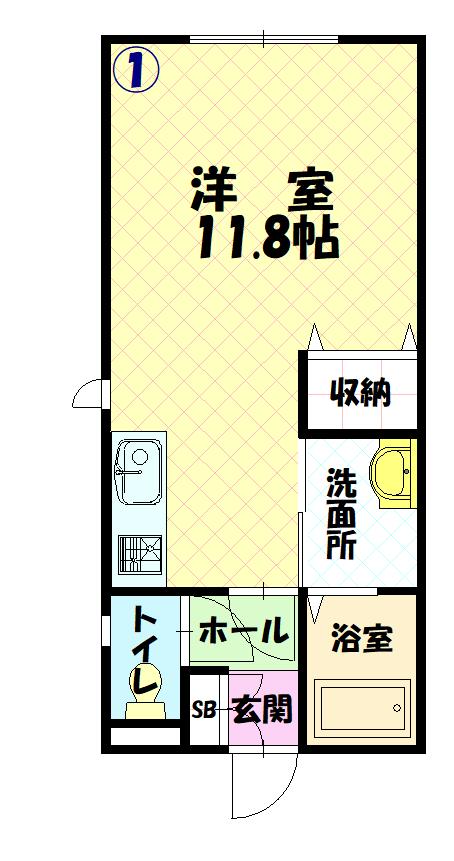 アイビー旭医前Ⅲ１０１間取図