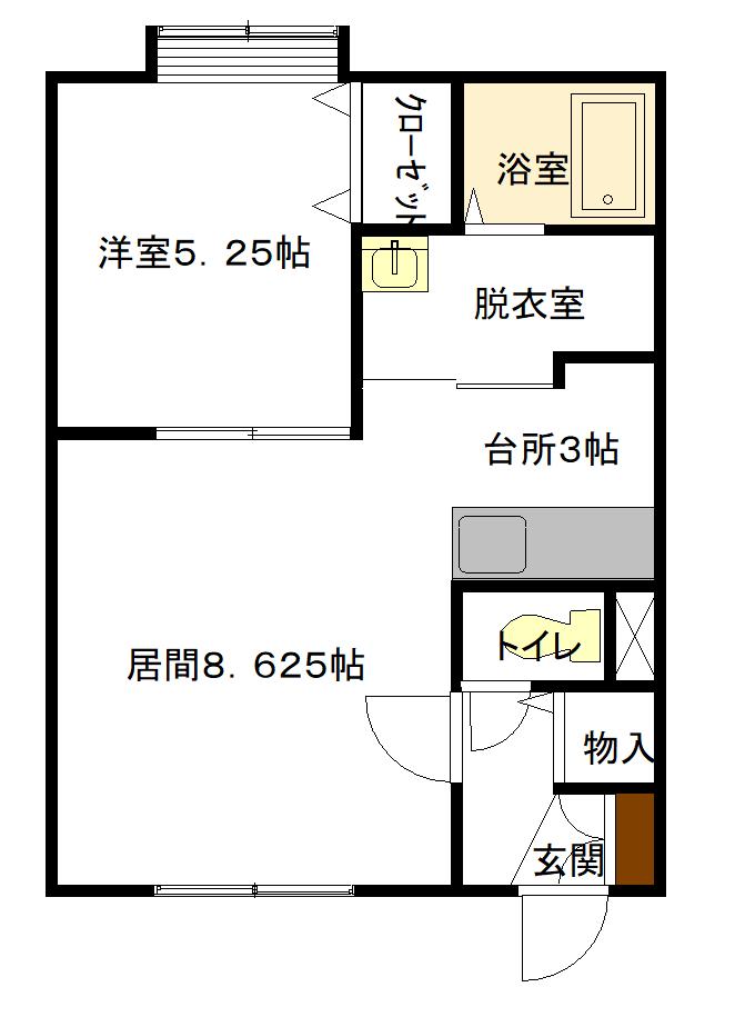 ＣＵＲＲＥＮＴ　ＶＩＬＬＡ２０３間取図
