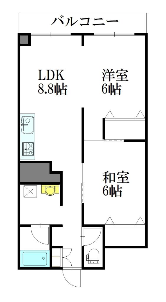 第一５条ビルマンション４４間取図