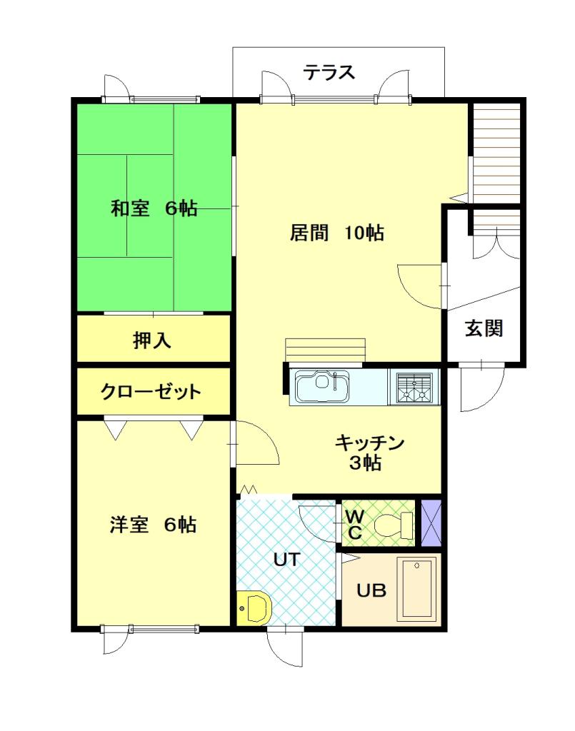 エスティパレス神居Ａ２０１間取図