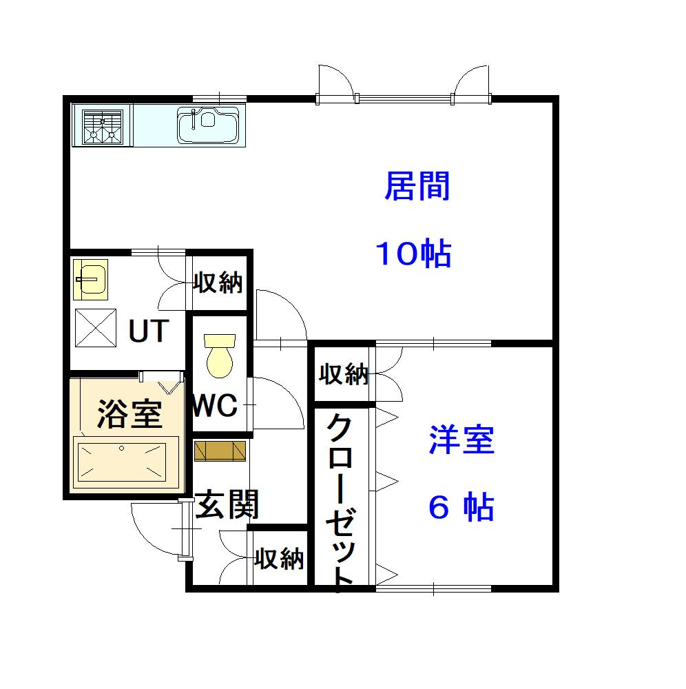 アジアートⅢ２０２間取図