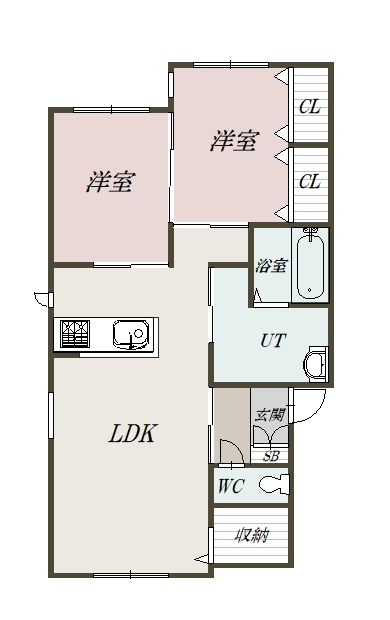 エレンシア大町Ａ棟２０１間取図