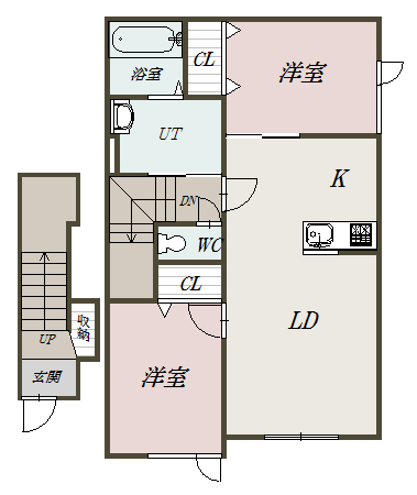 Sunny Terrace203間取図