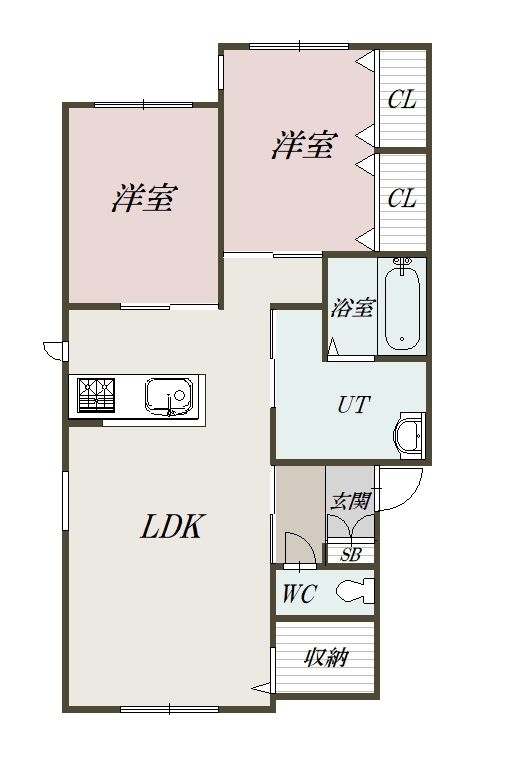 エレンシア大町B棟101間取図