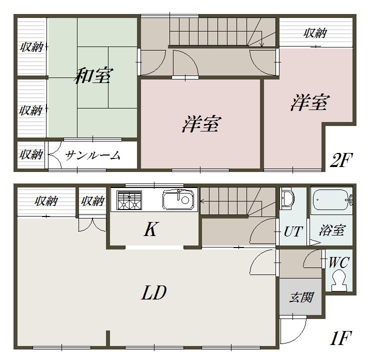 宮下通１９丁目借家－間取図