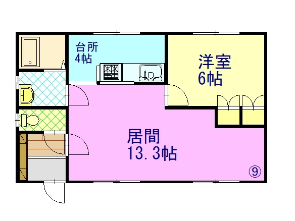 神楽岡１１－４平屋９間取図