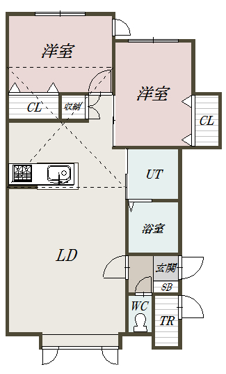 ファーストスター上富良野２０３間取図
