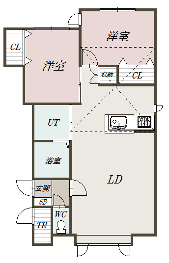ファーストスター上富良野２０５間取図