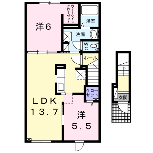 ラフレシール２０１間取図