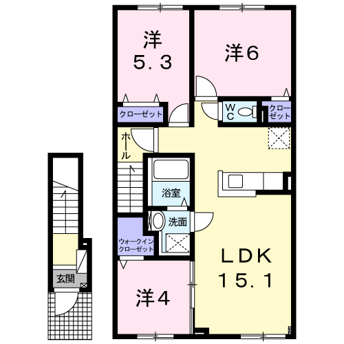 ハーモニー２０３間取図