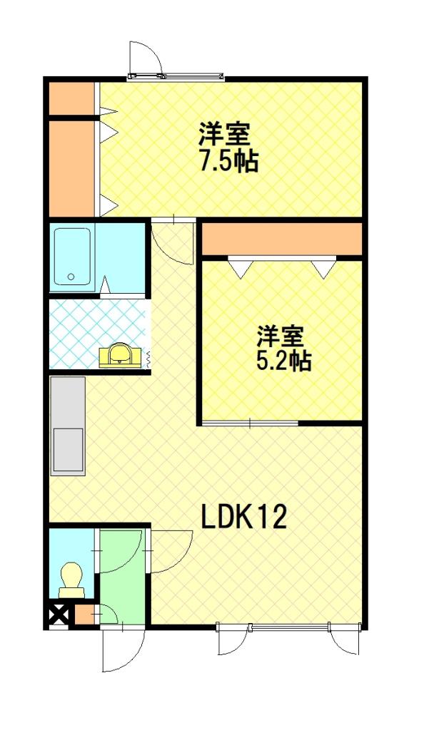 グレースフルひじり野202間取図