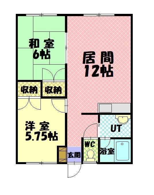 コーポあさひ１０５間取図