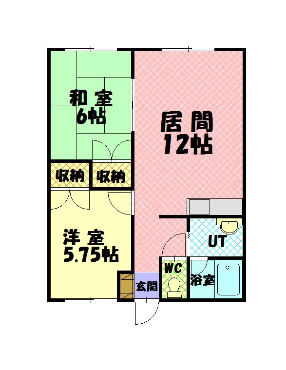 コーポあさひ205間取図