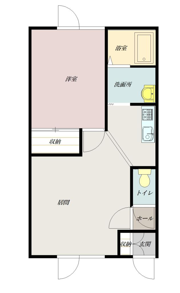 リバーハイツ5・1201間取図