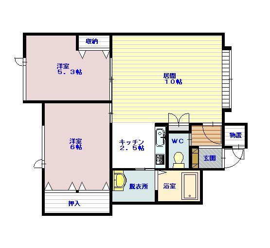 メゾン神楽１０１間取図