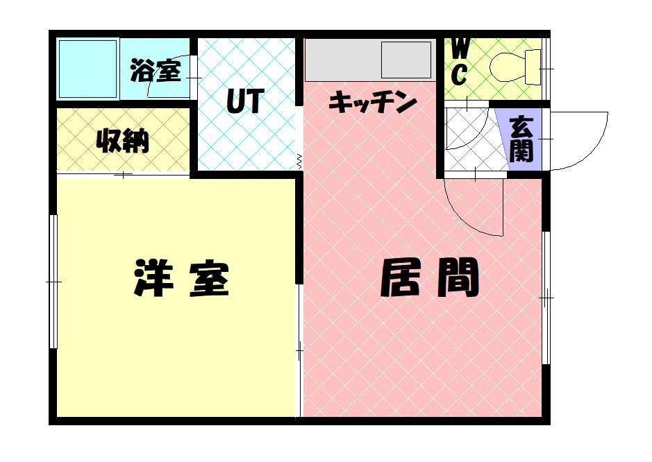 永山８・８コーポ１０３間取図
