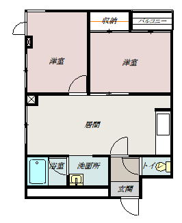 ＮＫクラウンハイツA4001間取図