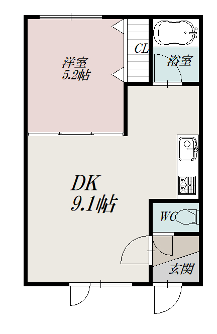 ツインクル西御料Ａ２０１間取図