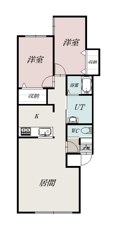 ａｔｅｅｎａ３・２３　Ｆ棟１０８間取図