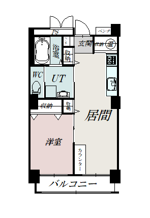 チヨダセントラルタウン３０３間取図