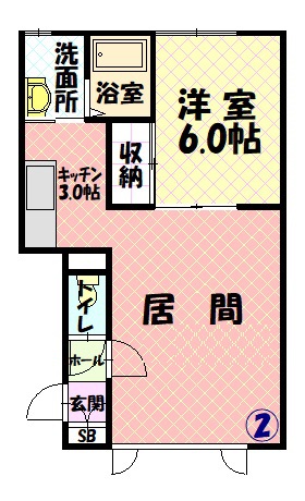 グランデ宮前通東　Ａ棟202間取図