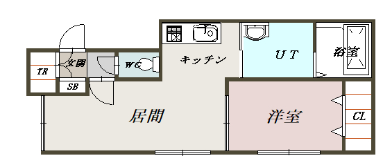 LANA C棟201間取図