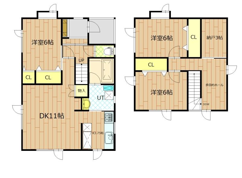 西御料１条１丁目一戸建Ｂ間取図
